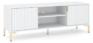 Vivaldi TV stolek Flinn 140 cm bílý/zlatý