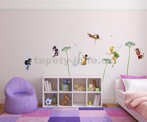 Samolepky na zeď, rozměr 50 cm x 70 cm, Disney Víly květy, Komar 14049