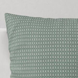 Goldea bavlněný povlak na polštář - vzor geometrické tvary na tmavě zeleném 45 x 45 cm