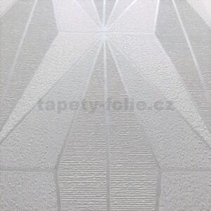 Vliesové tapety na zeď IMPOL Giulia 6781-40, Art-Deco vzor krémový se stříbrnými konturami, rozměr 10,05 m x 0,53 m, NOVAMUR 82179