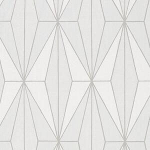 Vliesové tapety na zeď IMPOL Giulia 6781-40, Art-Deco vzor krémový se stříbrnými konturami, rozměr 10,05 m x 0,53 m, NOVAMUR 82179