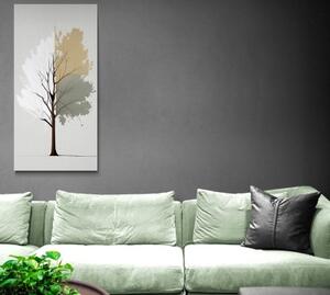 Obraz trojbarevný minimalistický strom - 50x100