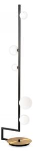 Ideal Lux 273662 stojací svítidlo Birds pt5 5x15W | G9 - kabelový spínač, mosaz, černá, bílá