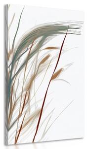 Obraz stébla trávy s nádechem minimalismu - 60x120