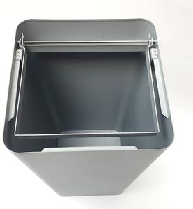 Odpadkový koš na tříděný odpad Caimi Brevetti Centolitri G,100 L,šedý,plné víko