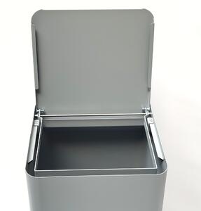 Odpadkový koš na tříděný odpad Caimi Brevetti Centolitri G,100 L,šedý,plné víko