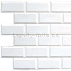 Obkladové panely 3D PVC TP10024059, cena za kus, rozměr 966 x 484 mm, obklad bílý matný, GRACE