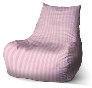 Sedací vak Bean růžové pruhy - dětský, růžová