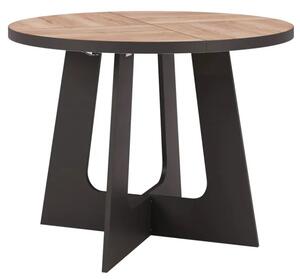 Szynaka Rozkládací jídelní stůl Belagio 110/160 cm černý/dub Halifax