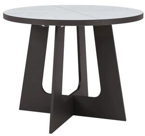 Szynaka Rozkládací jídelní stůl Belagio 110/160 cm černý/mramor