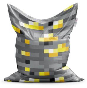 Sedací vak Classic Blocks 2 - dětský, šedá / žlutá
