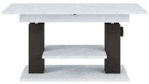 Szynaka Výškově nastavitelný rozkládací konferenční stolek Moduvo 120/170 cm mramor/černý