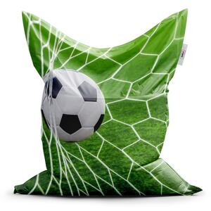 Sedací vak Classic fotbalový míč v bráně - dětský, zelená