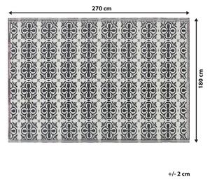 Venkovní koberec 180 x 270 cm černá a bílá kombinace NELLUR