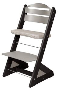 Dětská rostoucí židle Jitro Plus černo - šedá