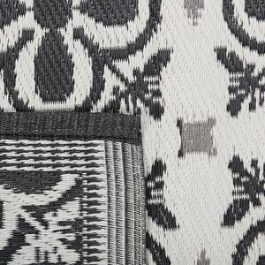 Venkovní koberec 180 x 270 cm černá a bílá kombinace NELLUR
