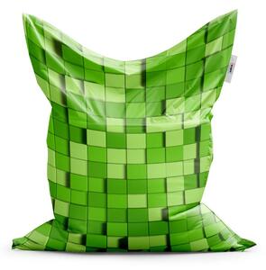 Sedací vak Classic Green Blocks 3D - dětský, zelená