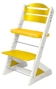 Dětská rostoucí židle Jitro Plus bílo - žlutá