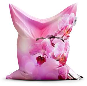 Sedací vak Classic květy orchideje - dětský, růžová