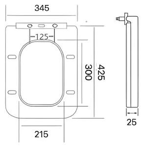 Kielle WC sedátko, Softclose, EasyLock, Slim, bílá 30401040