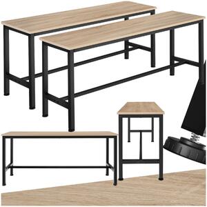 Tectake 2 lavičky Fairfield - Industrial světlé dřevo, dub Sonoma