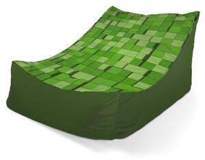 Sedací vak Lounge Green Blocks 3D - dětský, zelená