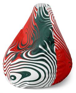 Sedací vak Pear dvoubarevná abstrakce - dětský, barevná