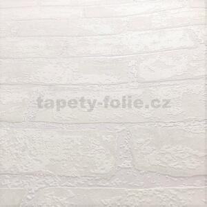 Vliesové tapety na zeď IMPOL 9078-51 Wood and Stone 2, cihly se strukturou krémově bílé, rozměr 10,05 m x 0,53 m, A.S.Création
