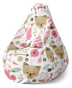 Sedací vak Pear lesní zvířátka - dětský, barevná