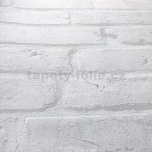 Vliesové tapety na zeď IMPOL 94283-2 Wood and Stone 2, cihly světle šedé, rozměr 10,05 m x 0,53 m, A.S.Création