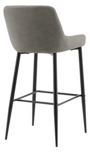 Barová židle Plaza, 2ks, šedá, S48xD57xV105