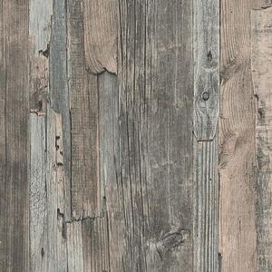 Vliesové tapety na zeď IMPOL 95405-2 Wood and Stone 2, dřevo vintage hnědo-šedé, rozměr 10,05 m x 0,53 m, A.S.Création