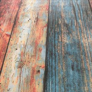 Vliesové tapety na zeď IMPOL 30723-1 Wood and Stone 2, barevné dřevěné desky, rozměr 10,05 m x 0,53 m, A.S.Création