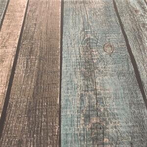 Vliesové tapety na zeď IMPOL 31993-2 Wood and Stone 2, desky světle modro-hnědé, rozměr 10,05 m x 0,53 m, A.S.Création