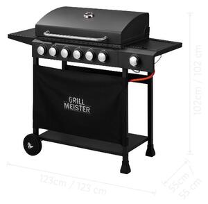 Grillmeister Plynový gril 6+1 boční hořák, 18 kW (100399659)