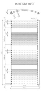 EBS GRANDE G60133OBSP Radiátor kombinovaný, 60x133cm, černý samet