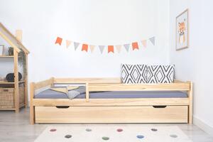 Dětská postel se zábranou Ourbaby Paul 140x70 cm přírodní