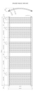 EBS GRANDE G60169OBSP Radiátor kombinovaný, 60x169cm, černý samet