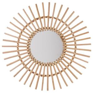 Zrcadlo SUN v pleteném rámu, Ø 58 cm