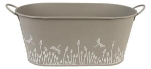 Květináč plechový K2593/2 - 28,5 x 14 x 12,5/14,5 cm