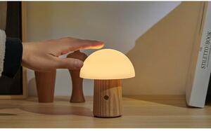 Stmívatelná stolní lampa v přírodní barvě se skleněným stínidlem (výška 13 cm) Alice – Gingko