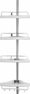 Teleskopický regál do sprchy DELMO, 92-306 cm, bílá Deuba
