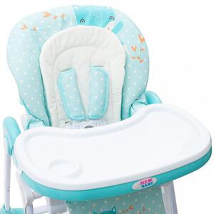 New Baby jídelní židlička Minty Fox ekokůže a vložka pro miminka