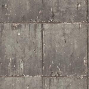 Vliesové tapety na zeď IMPOL Instawalls 2 10084-11, rozměr 10,05 m x 0,53 m, betonové panely hnědo-zlaté, ERISMANN