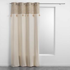 Závěs v boho stylu SULTANCURTAIN s třásněmi, 140 x 240 cm, béžový