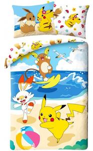 Bavlněné ložní povlečení Pokémoni na pláži - 100% bavlna - 70 x 90 cm + 140 x 200 cm