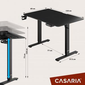Deuba Výškově nastavitelný kancelářský stůl černý-110x60x118 cm