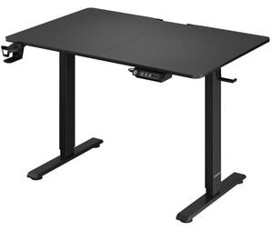 FurniGO Výškově nastavitelný kancelářský stůl černý-110x60x118 cm
