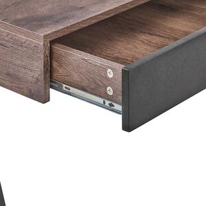 Psací stůl se 2 zásuvkami 120 x 50 cm tmavé dřevo HARWICH