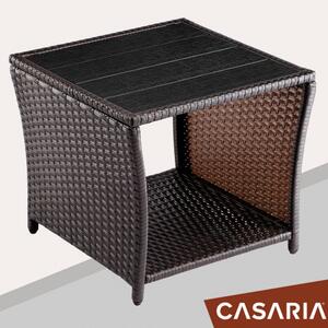 Deuba Ratanový stolek Vedis 45x45x40cm - hnědý
